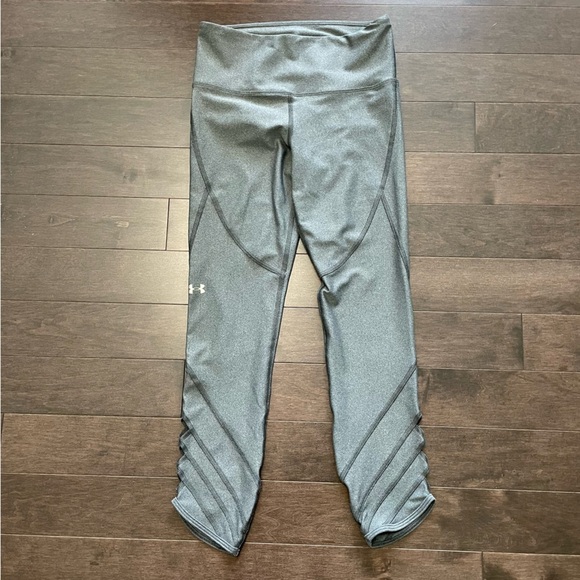 Under Armour Charcoal Grey Compression Heatgear Leggings Women’s Small - Picture 3 of 8